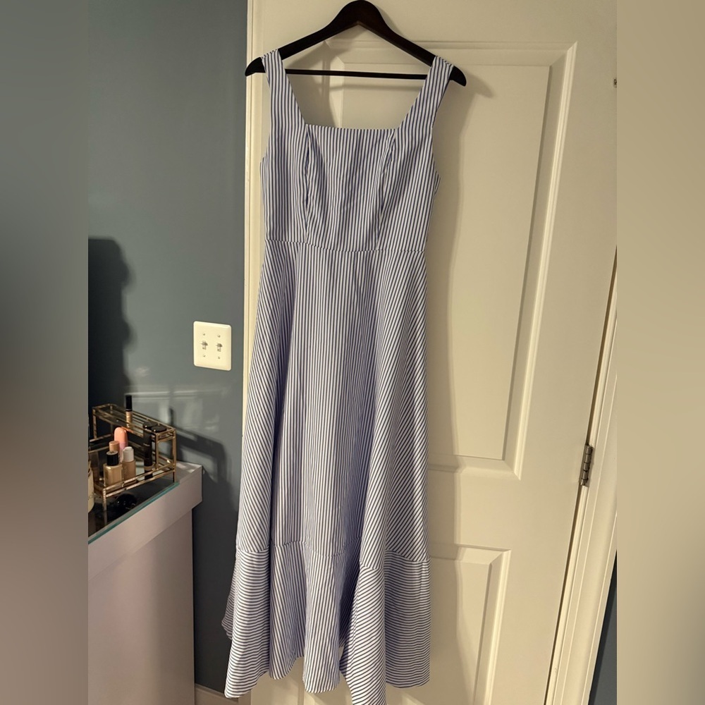 CBR Blue and White Striped Maxi Dress